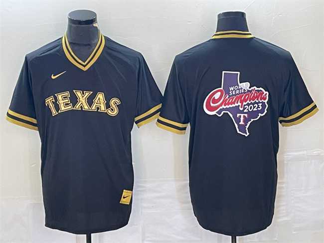 Men's Texas Rangers Black 2023 World Series Champions Big Logo Cool Base Stitched Baseball Jerseys,We sell and wholesale Men's Texas Rangers Black 2023 World Series Champions Big Logo Cool Base Stitched Baseball Jerseys on line form chian!